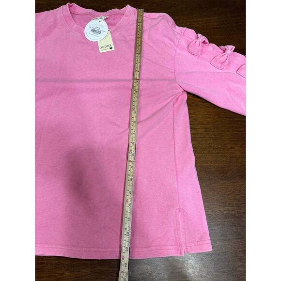Jodifl Frenchie Bow Top Women Small Pink Preppy University Sorority Comfy Lounge - Picture 6 of 8